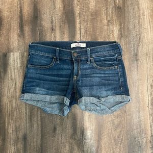Hollister denim shorts with no rips size 3; waists size 26